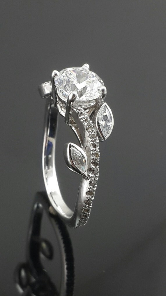 Customize dream ring made to order 10ct white gold engagement