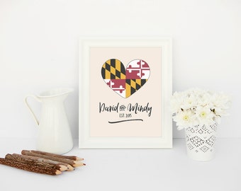 maryland love // wedding sign // printable // custom