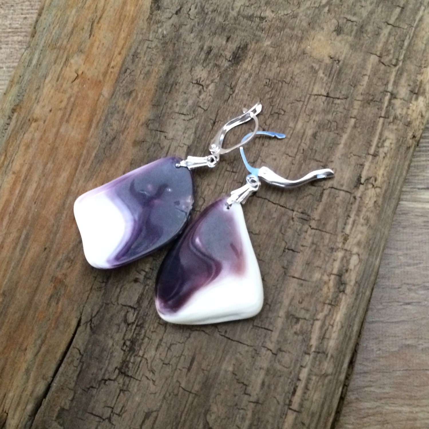 Wampum earrings natural wampum jewelry Native Cape Cod