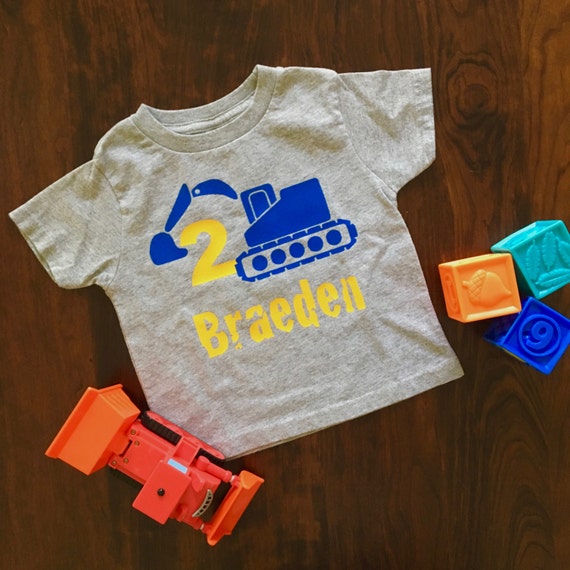 construction birthday family shirts