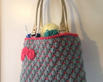 Granny Bag Blue and Pink