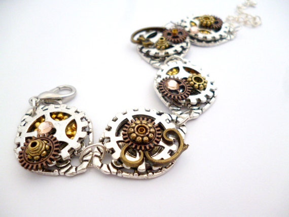 Steel Tone Steampunk Bracelet_SB01554893_Steampunk Accessories_Gift Ideas by MultiStyle steampunk buy now online