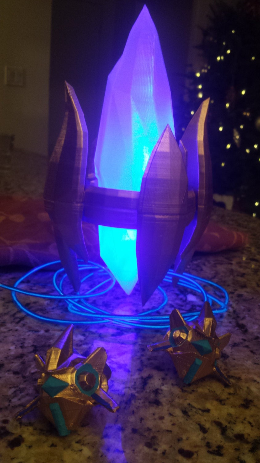 StarCraft 2 Pylon Desk Light Probes 3D Printed by AnimaSpiritus