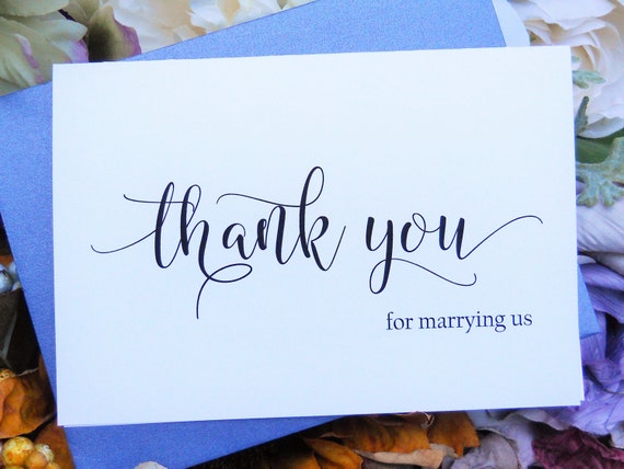 Unique 40 Thank You Card Officiant
