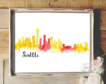 seattle skyline cityscape watercolor wall art art print home decor washington seattle poster skyline seattle cityscape seattle - Seattle Home Decor seattle skyline cityscape watercolor wall art art print home decor washington seattle poster skyline seattle cityscape seattle - Seattle Home Decor