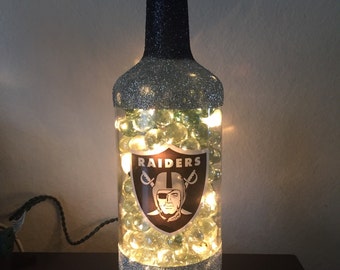 Lighted Oakland Raiders Bottle