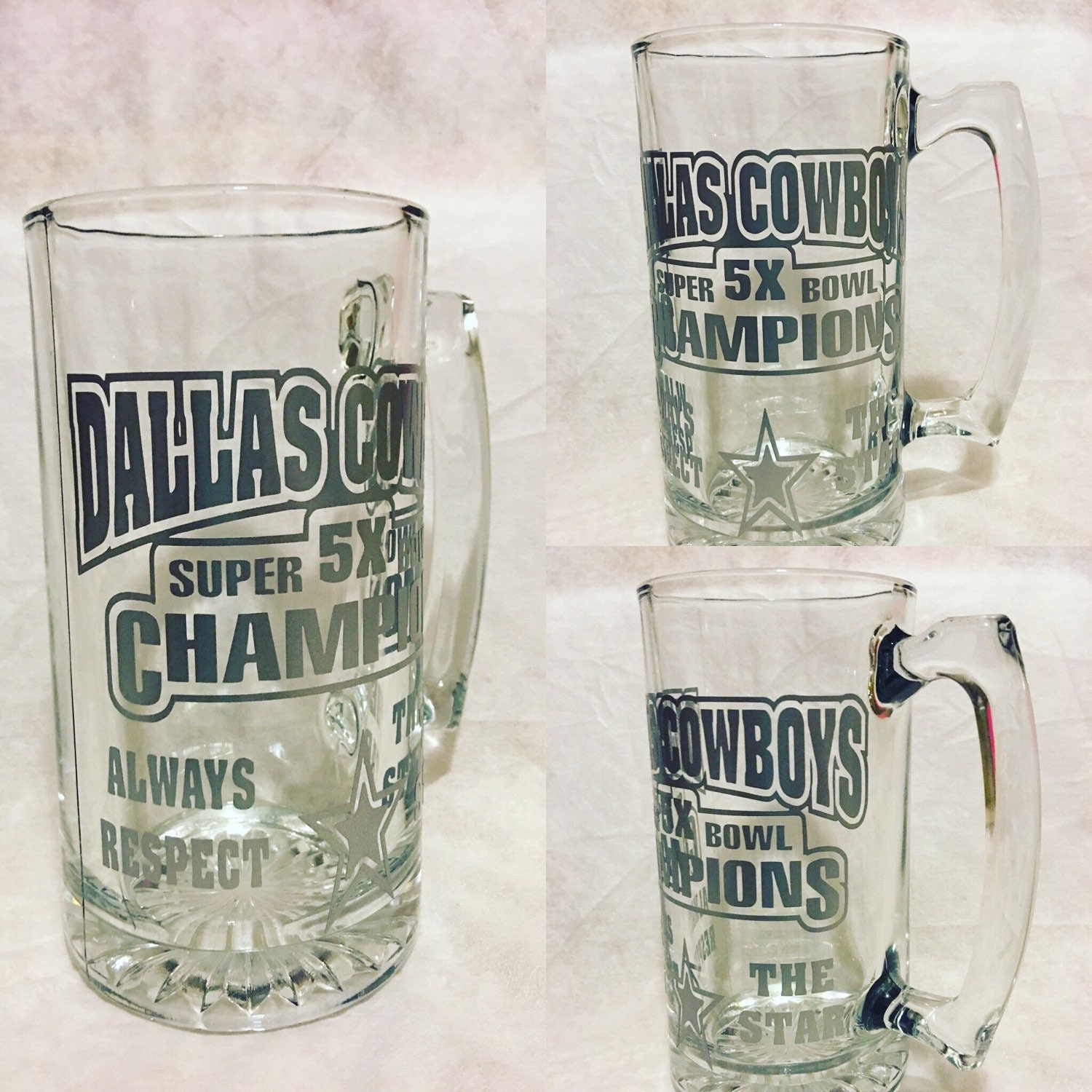Custom made Dallas cowboys beer mug