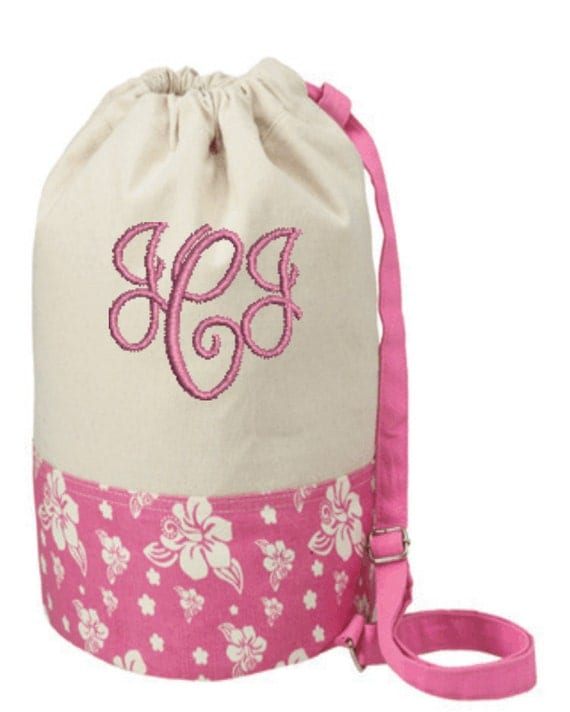 Items similar to Embroidered Monogrammed Duffle Bag on Etsy