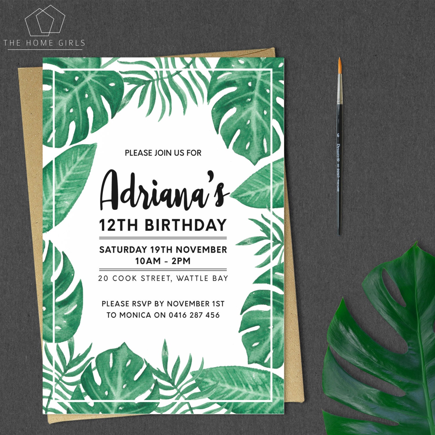 Printable Tropical Invitation / Birthday / by TheHomeGirlsEtsy