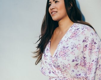 Floral Bridesmaid Robes / Bridal / getting ready/ wedding day / Bridal Party Robes / Kimono / loungewear / pj's / lingerie