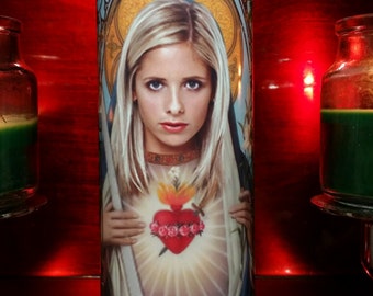 Buffy the Vampire Slayer - Buffy - Sarah Michelle Gellar - Celebrity Saint prayer Candles