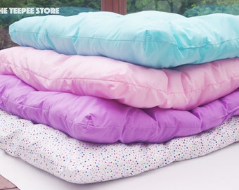 Floor Pillow | Cushion for Teepee | Tent | Playhouse | Big | Soft | Any Color | Choice of Patterns | Sleeping bag | Cushion | Mattress