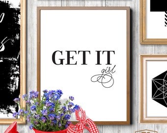 Black and white printable art Office Sweet Office by TypeSecret