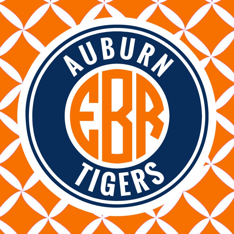 Download Auburn Tigers Monogram Frame Cutting Files in Svg Eps Dxf