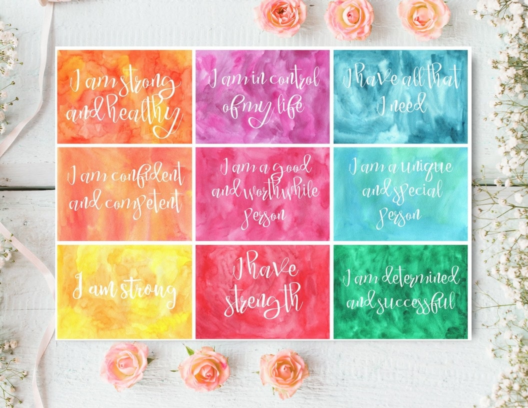 It's just a graphic of Lucrative Affirmation Cards Printable This is an image of Lucrative Affirmation Cards Printable