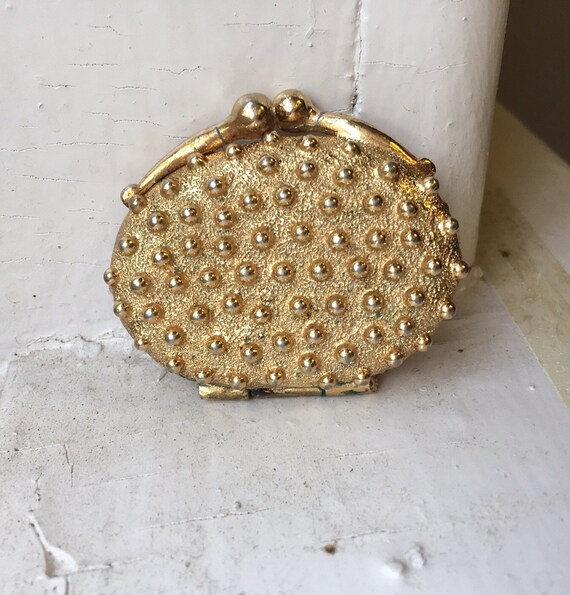 Vintage Lipbalm Holder Lipstick Holder Gold Purse Cosmetic