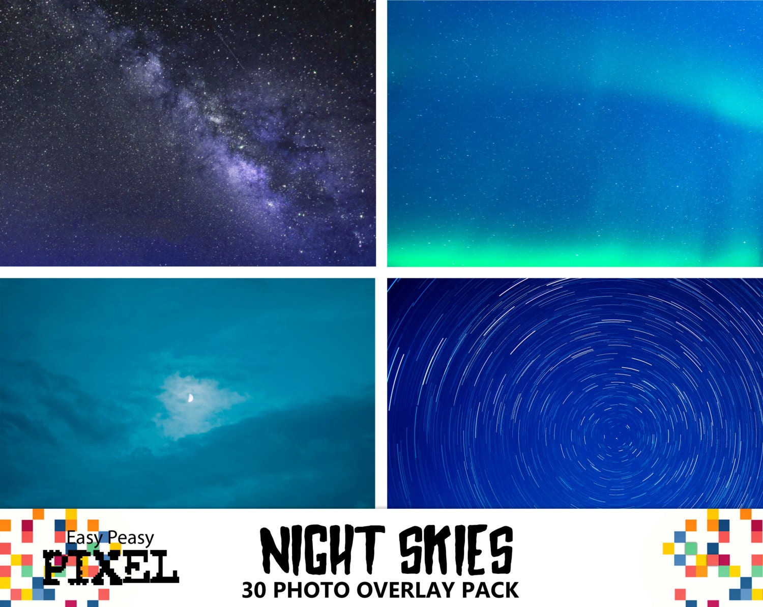 free night sky overlay photoshop