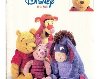Pooh & friends crochet patterns, winnie the pooh, eeyore pattern, soft toy pattern, teddy bear pattern, tigger soft toy, piglet pattern, PDF