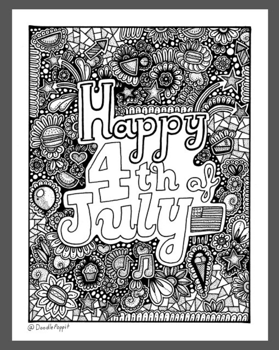 Printable Coloring Pages For Adults 4th Of July | Coloring Pages - Free