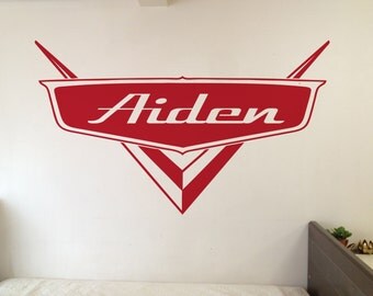 Personalized Disney Cars Inspired Vinyl Sticker Decal for Childs Bedroom Great Sizes and Colors to Choose From Chevrolet Lightning McQueen