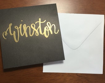 Custom Embossed Note card, Embossed Card, Embossed Paper, Embossed Stationery, Custom Handwriting, Personalized Note Card, Personalized Card