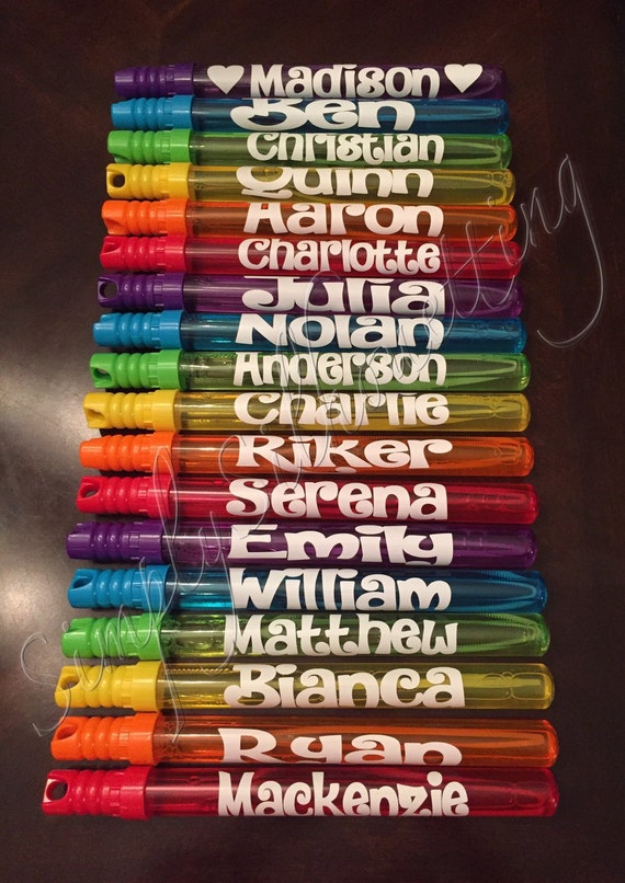 PERSONALIZED BUBBLE WANDS Party Favors