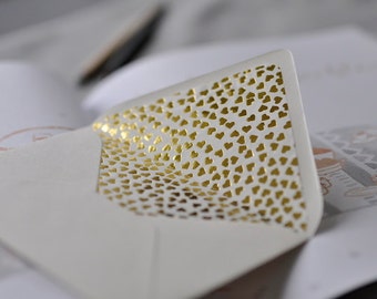 Lined envelopes, padded envelopes 10 pieces, GOLD METALLIC, A set of 10, free shipping, no shipping costs