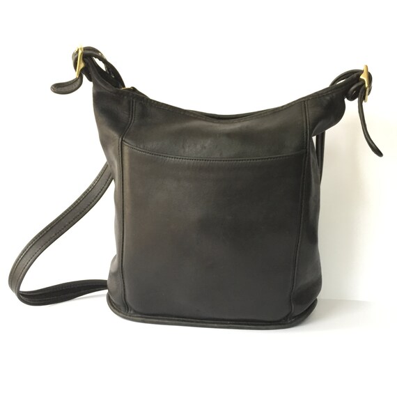 Coach Bucket Bag / Black Vintage Coach Leather Shoulder Bag