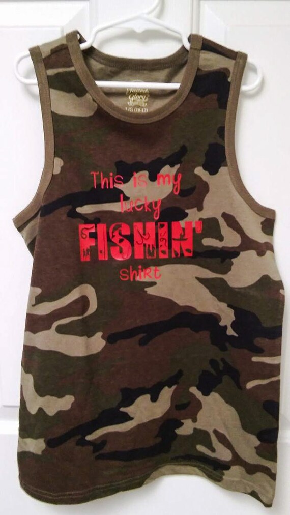 Download Items similar to Lucky Fishing Shirt, Catch more fish ...