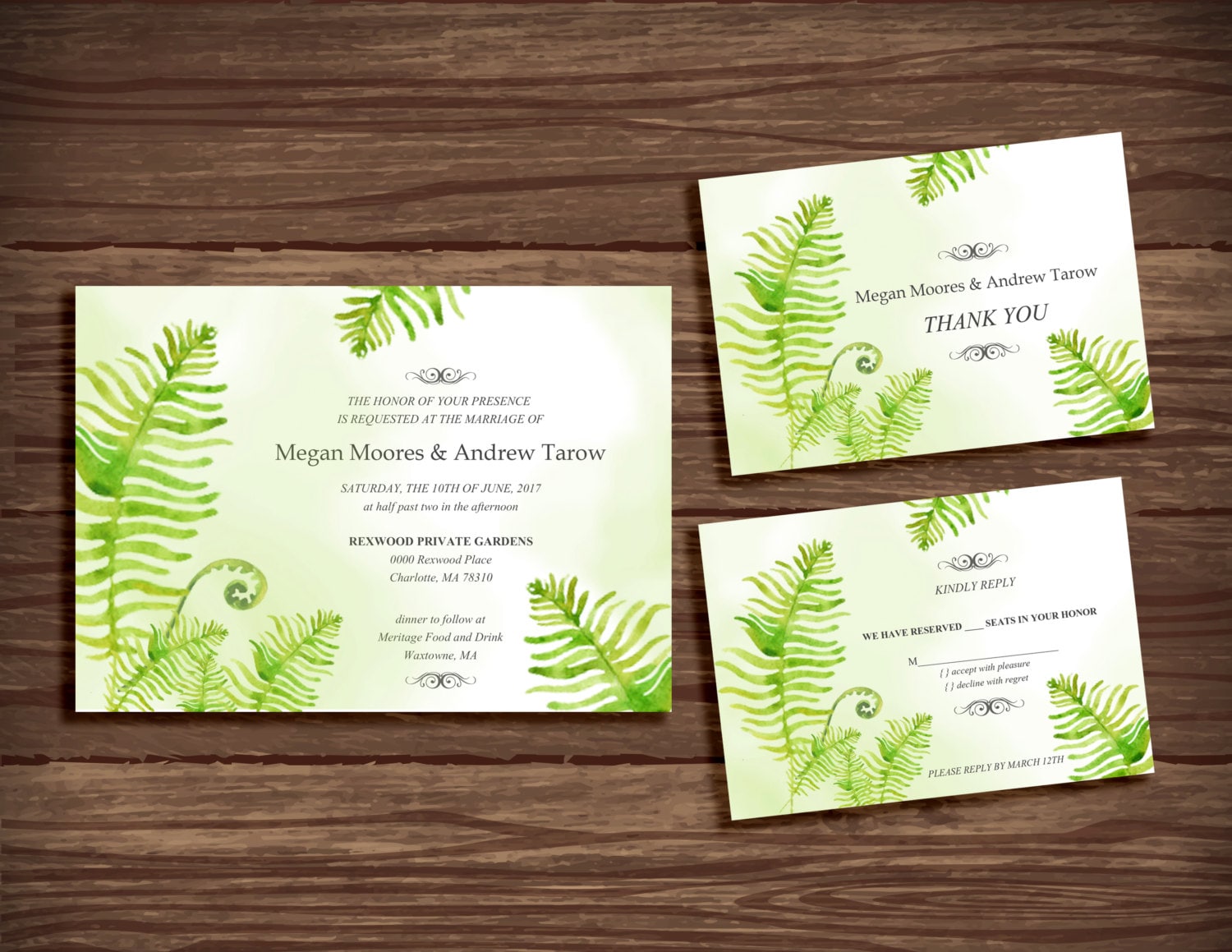 Home Printed Wedding Invitations 5