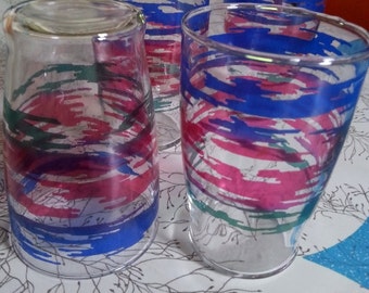 Juice Glasses Colorful Vintage Juice cups