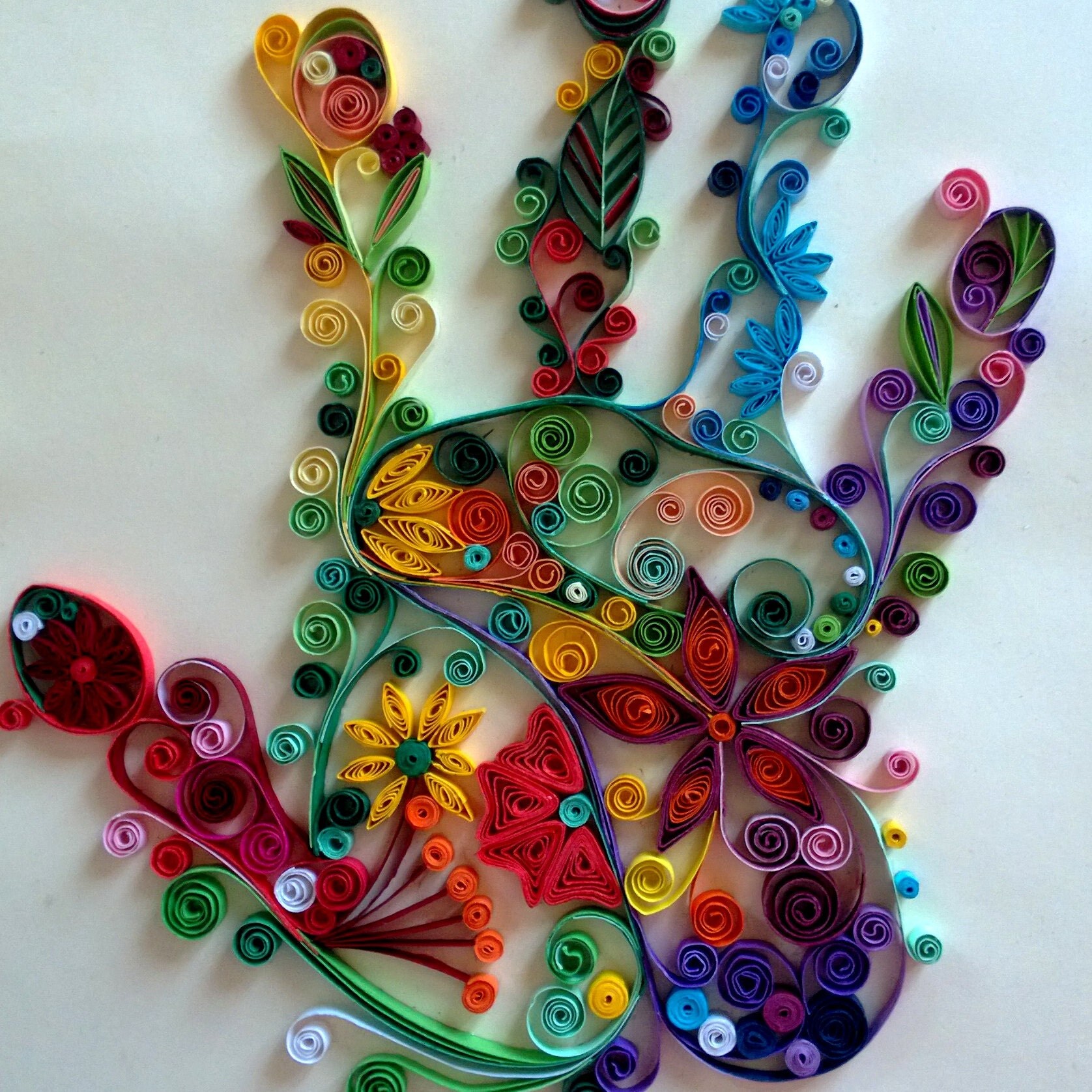 Paper Quilled Monogram Letter N Gift Idea Quilled Letter