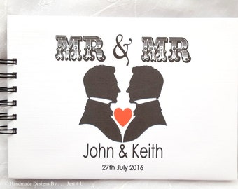 Personalised Mr & Mr . Mrs Mrs . Mr Mrs . Wedding Engagement Anniversary Photo Scrapbook Album Guest Book