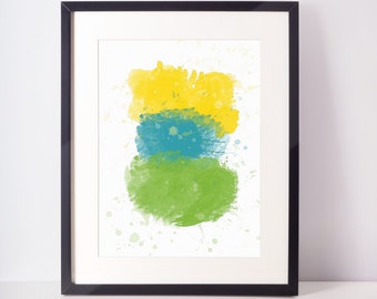 Brushstrokes printable, Abstract Print / Watercolor Print / Minimalist Watercolor / Organic Print / Watercolor Wall Art