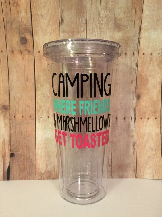 Camping Tumbler Custom Tumbler Where Friends & Marshmallows