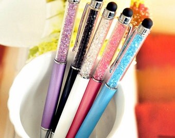 Crystal Filled Pens / Crystal Pen / Stylus Pen / Gem Pens / Jewel Pen / Diamond Pen / Sparkle Pen / Stationery Supplies / Office Supplies