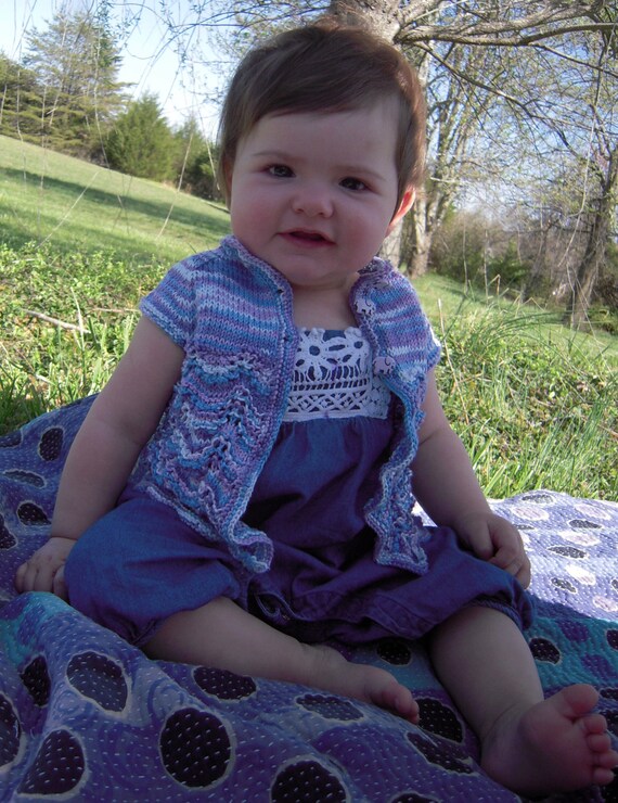 Baby Girl Cardigan with Elephant Buttons Baby Sweater