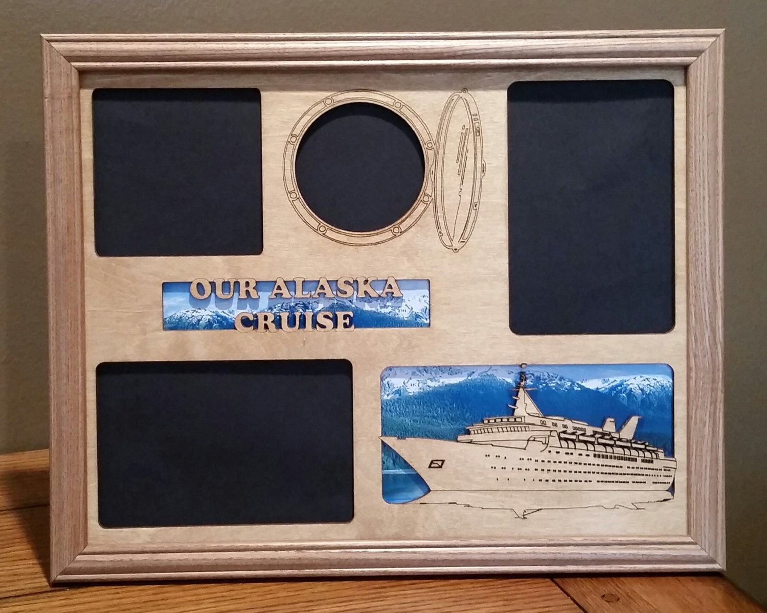 11x14 Alaska Cruise Vacation Laser Engraved Picture Frame with