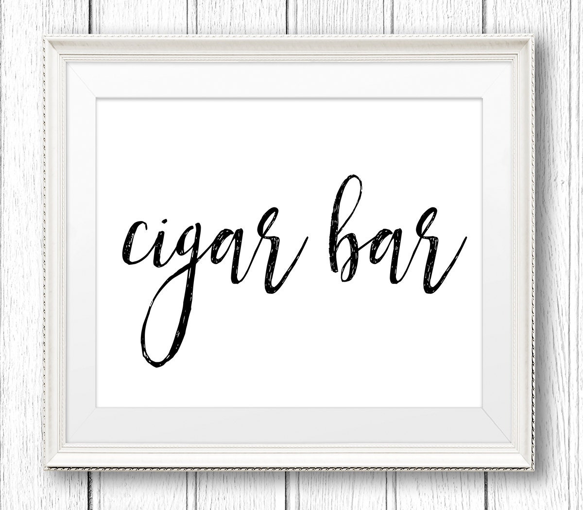 Cigar Bar Sign Printable Wedding Cigar Bar Sign DIY Rustic