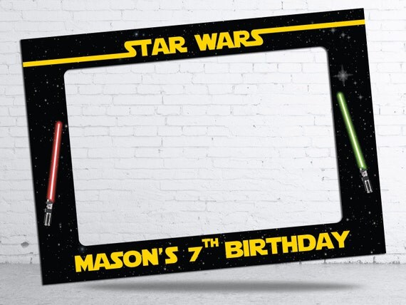 Star Wars theme birthday party frame DIGITAL FILE 28x40 by htcknit