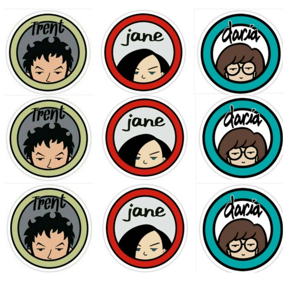 Daria TV Show Trent Jane and Daria sticker 3 pack by JaimesArtShop