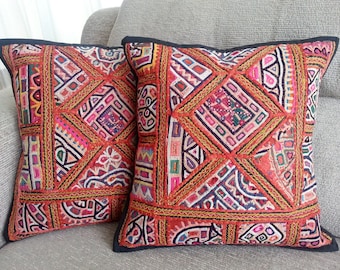 Multicolor - Handcrafted Kutch Embroidery Cotton Clutch / Wallet