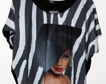 model # m97 women's tunic top "tattoo",size-S,M,L
