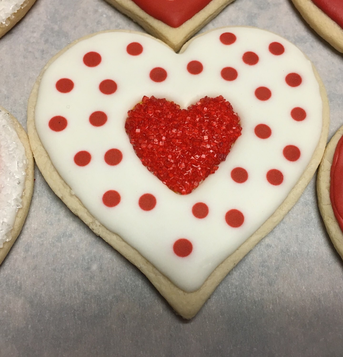 Decorated Heart Sugar Cookies by SugarBellsBakery on Etsy