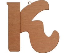 Lettre K En Bois Blanc Décoration - Dimensions 19,5 X 20 Cm, épaisseur 1,5 Cm, Pour Déco Murale Ou étagère