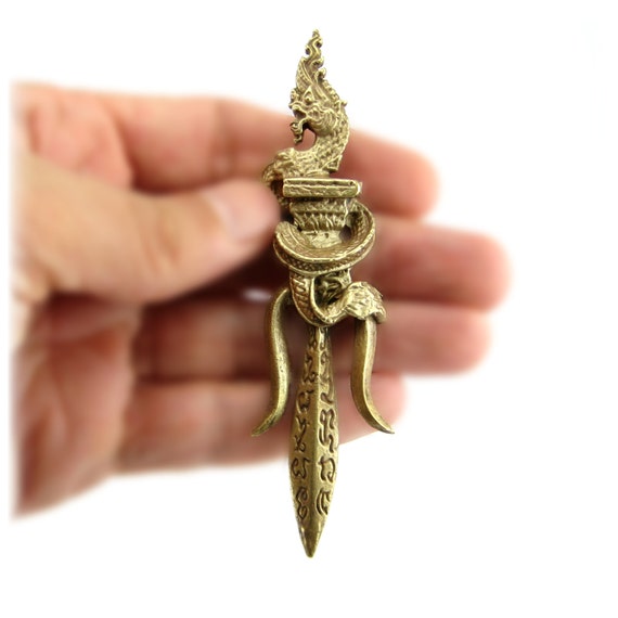 Buddhist Dagger Naga Dragon Snake Dagger Talisman Thai Hindu