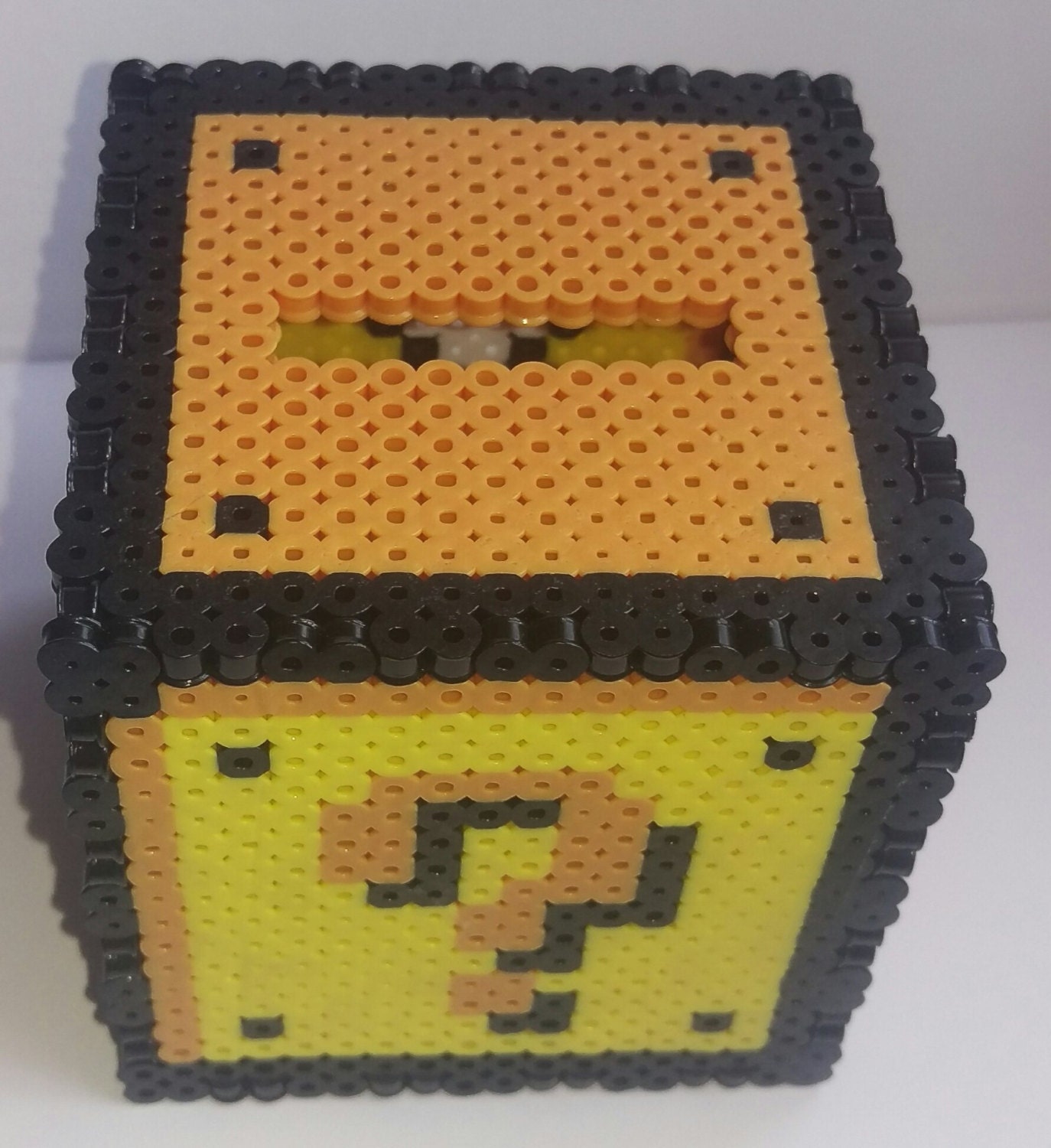 Mario Inspired Perler Bead Coin Box