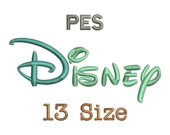 Disney Embroidery Font - 13 Size Monogram Fonts PES File Format Machine Embroidery Fonts Design - Instant Download