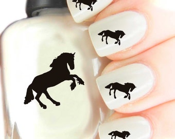 Horse nail decal | Etsy