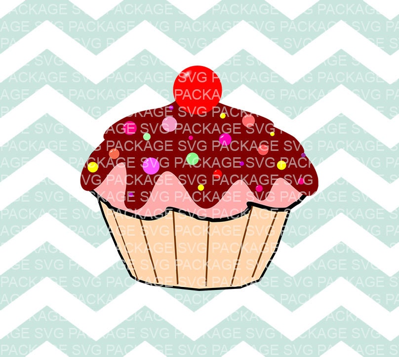 Download SVG Cupcake Cutting File Birthday Cake Svg Party Clipart